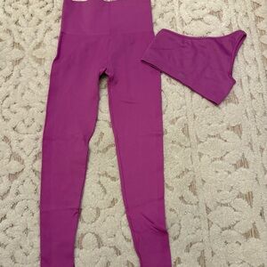 SET Active Purple Leggings and Top Set